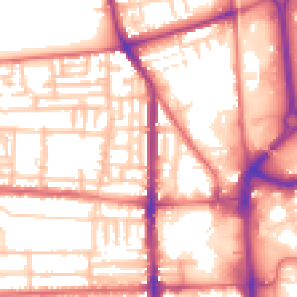 Daytime road noise heatmap for TS26 8AH