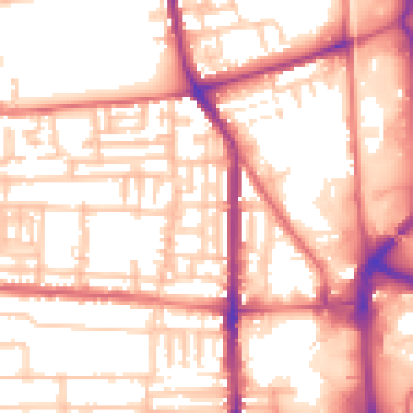 Daytime road noise heatmap for TS26 8AL