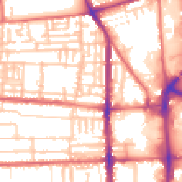 Daytime road noise heatmap for TS26 8BA