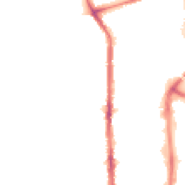 Night-time road noise heatmap for TS26 8BA