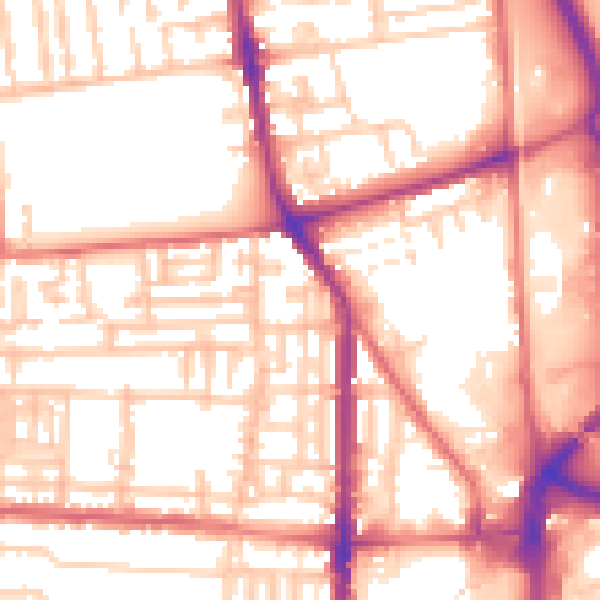 Daytime road noise heatmap for TS26 8BZ
