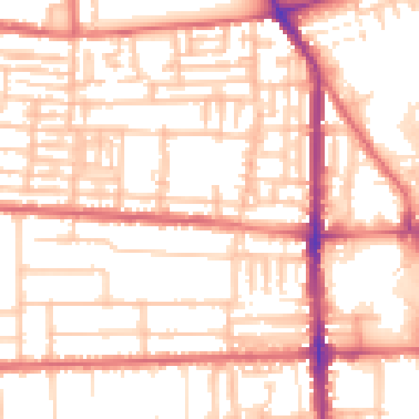 Daytime road noise heatmap for TS26 8DP