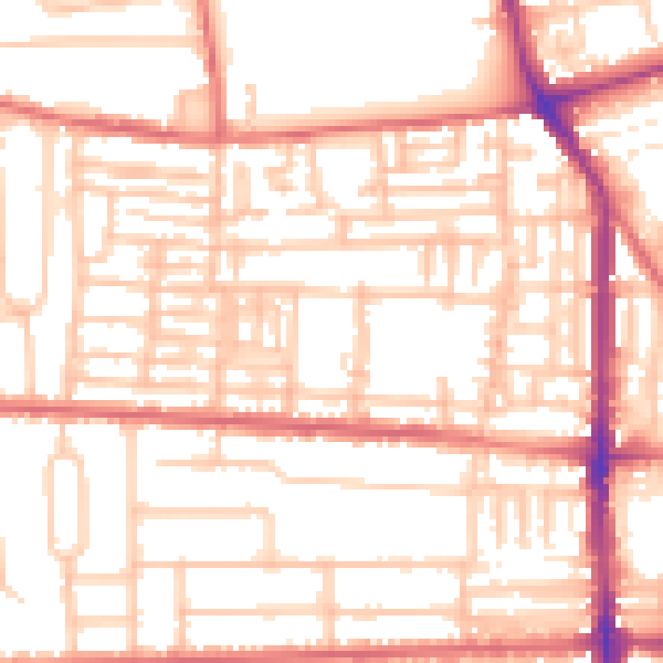 Daytime road noise heatmap for TS26 8HA