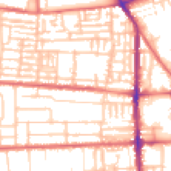 Daytime road noise heatmap for TS26 8JB