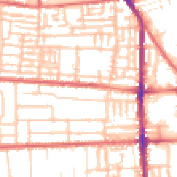 Daytime road noise heatmap for TS26 8JE