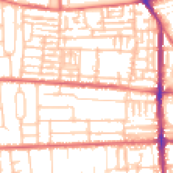 Daytime road noise heatmap for TS26 8JG