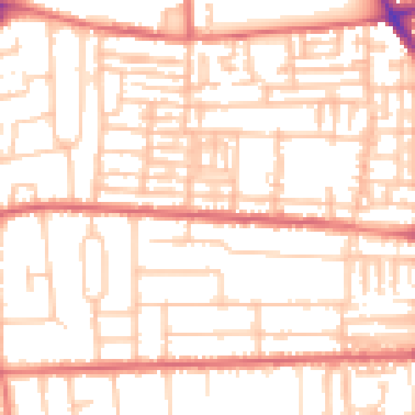 Daytime road noise heatmap for TS26 8JQ