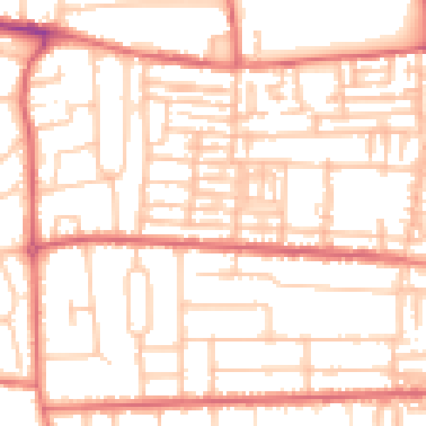 Daytime road noise heatmap for TS26 8JY