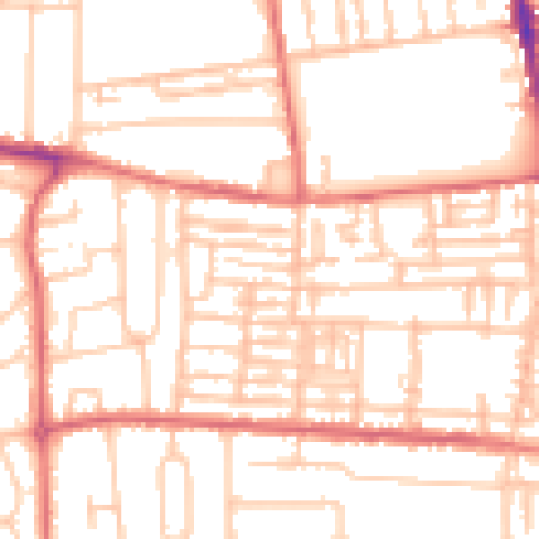 Daytime road noise heatmap for TS26 8LN