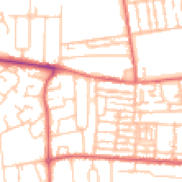 Daytime road noise heatmap for TS26 8ND