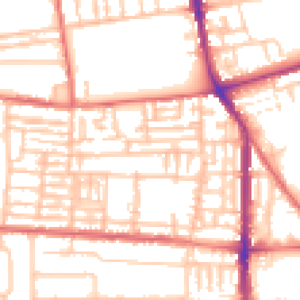 Daytime road noise heatmap for TS26 8PR