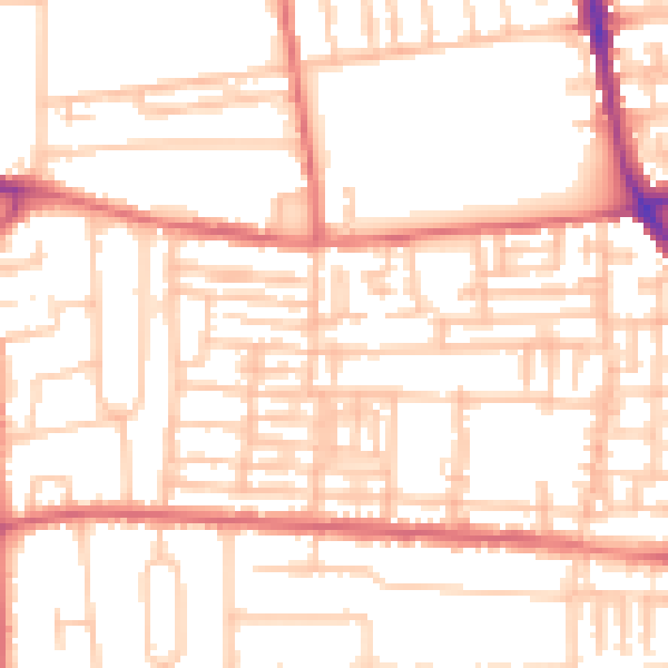 Daytime road noise heatmap for TS26 8QG