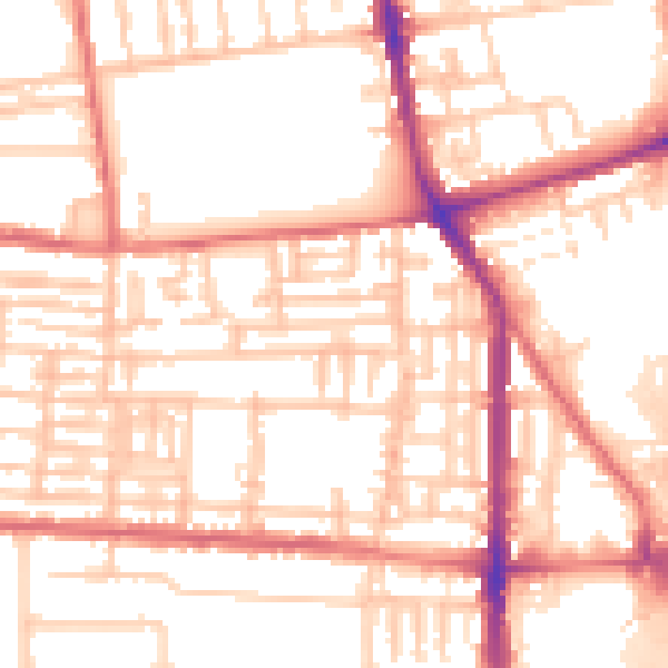 Daytime road noise heatmap for TS26 8QT
