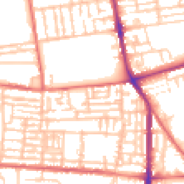 Daytime road noise heatmap for TS26 8RA