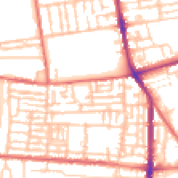 Daytime road noise heatmap for TS26 8RX