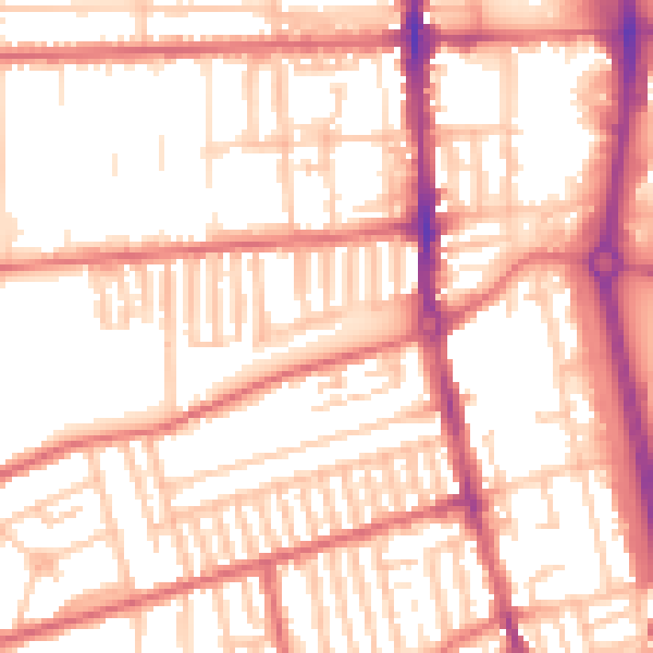 Daytime road noise heatmap for TS26 9AL