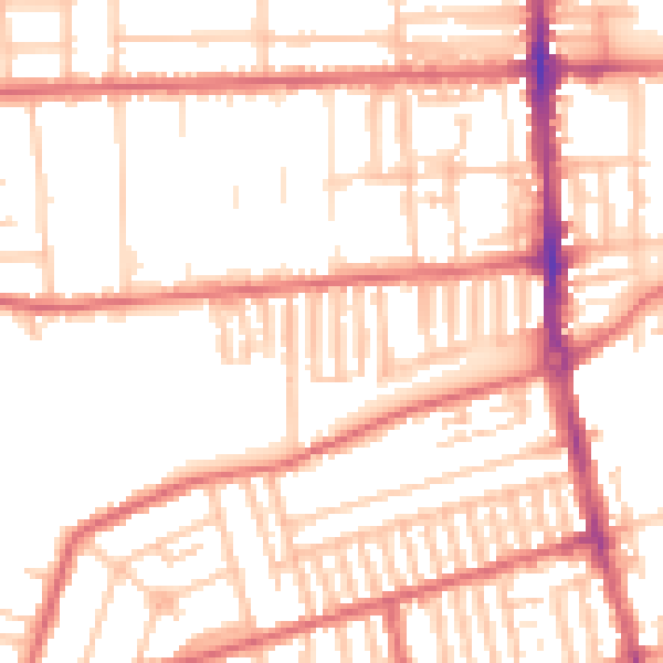 Daytime road noise heatmap for TS26 9BD