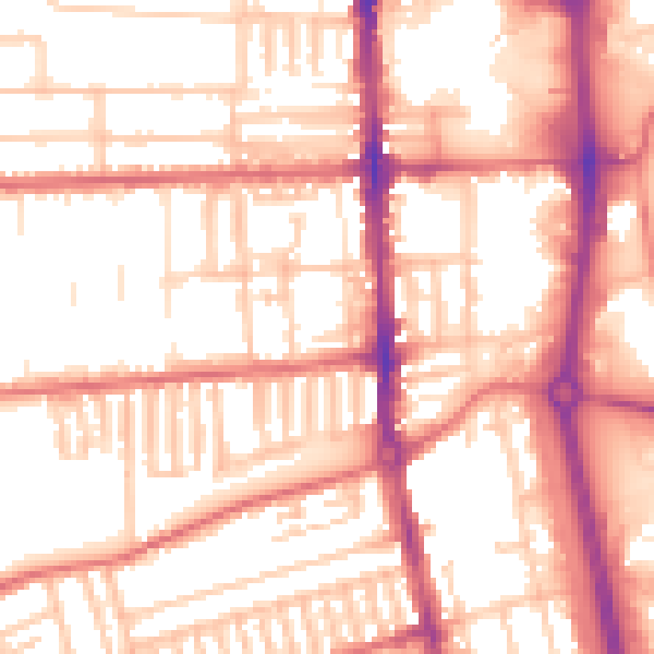 Daytime road noise heatmap for TS26 9BU