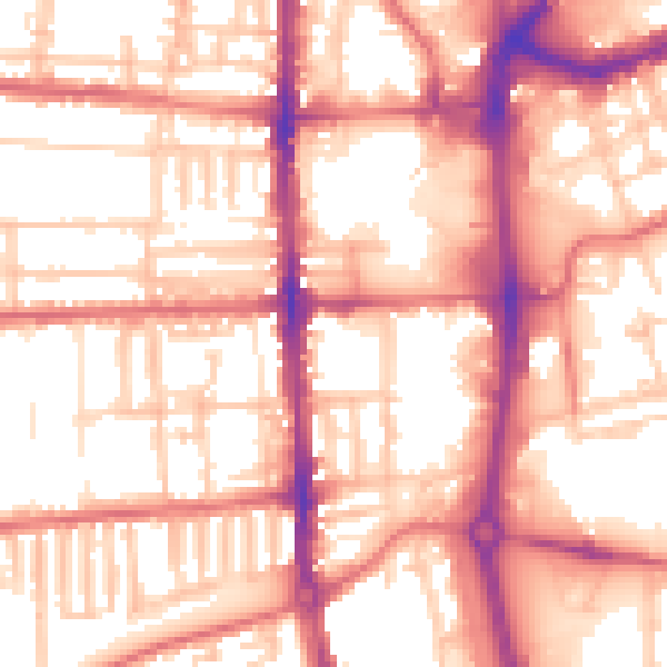 Daytime road noise heatmap for TS26 9DX