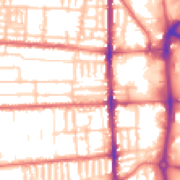 Daytime road noise heatmap for TS26 9EP