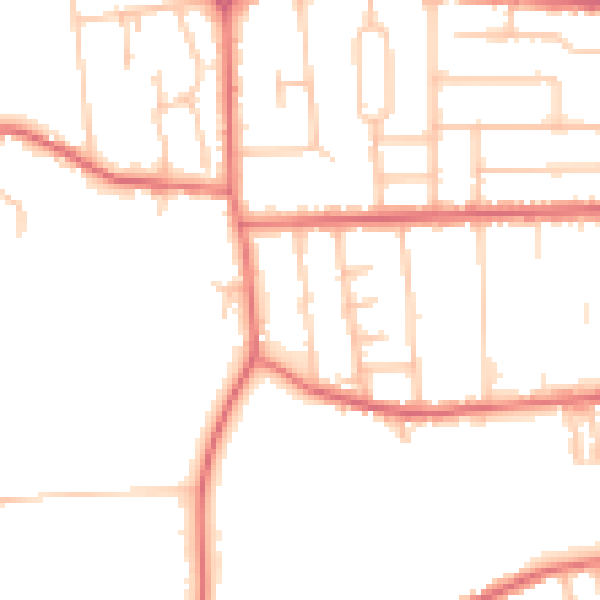 Daytime road noise heatmap for TS26 9FW
