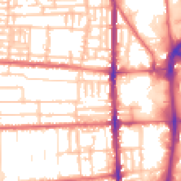 Daytime road noise heatmap for TS26 9HA