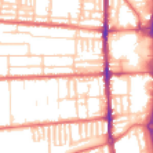 Daytime road noise heatmap for TS26 9HS