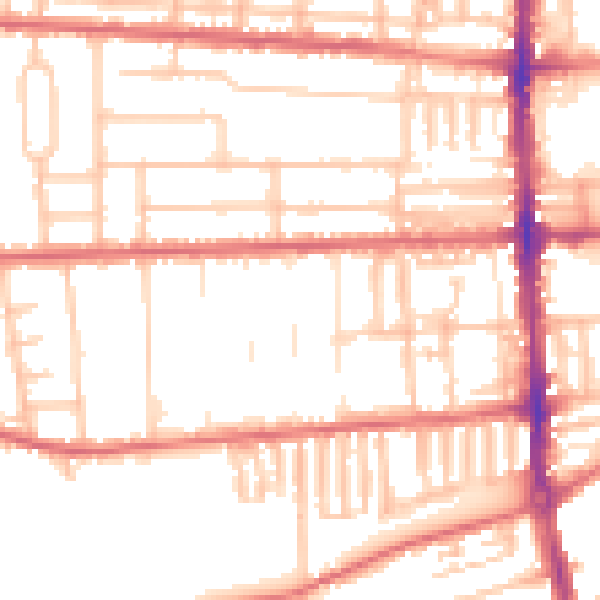 Daytime road noise heatmap for TS26 9JG