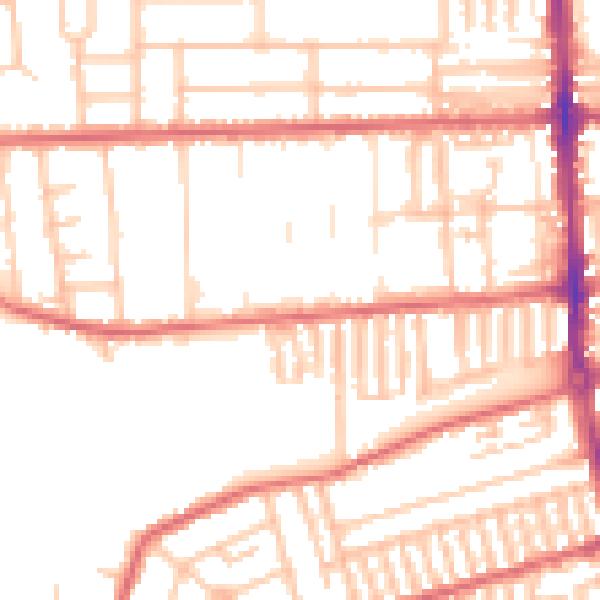 Daytime road noise heatmap for TS26 9JS