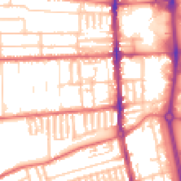Daytime road noise heatmap for TS26 9JY
