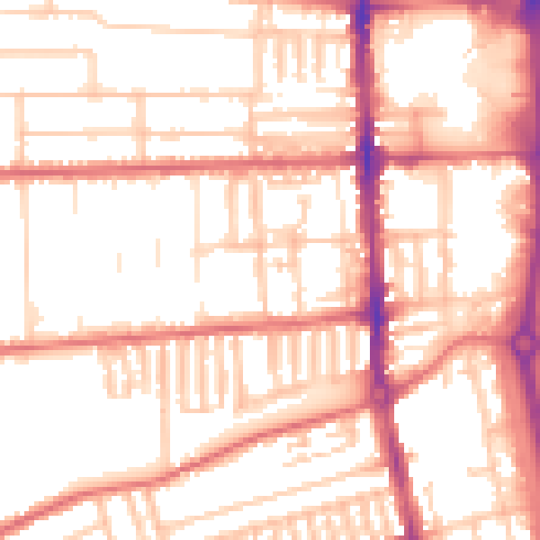 Daytime road noise heatmap for TS26 9LN