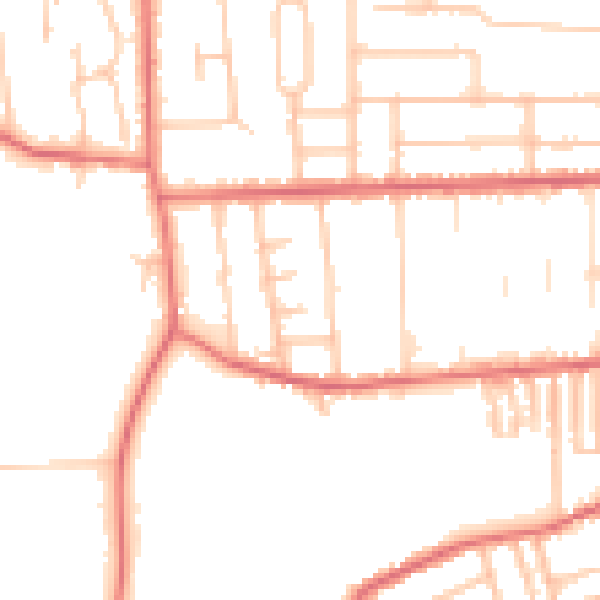 Daytime road noise heatmap for TS26 9NX