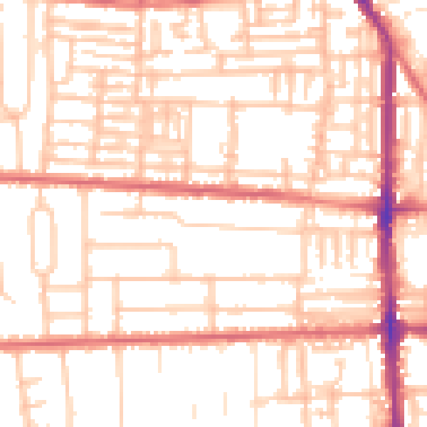 Daytime road noise heatmap for TS26 9PL