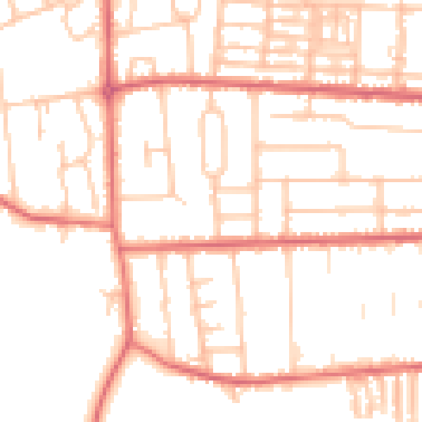 Daytime road noise heatmap for TS26 9QE