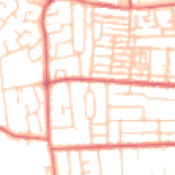 Daytime road noise heatmap for TS26 9QJ
