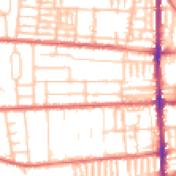 Daytime road noise heatmap for TS26 9QU