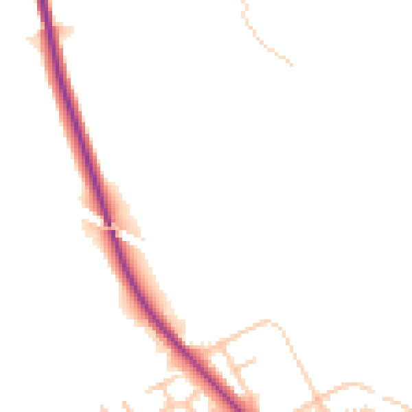 Daytime road noise heatmap for TS27 3AA