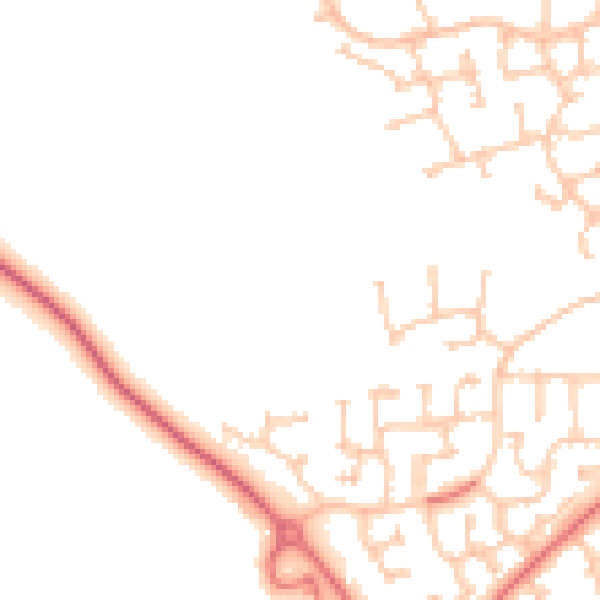 Daytime road noise heatmap for TS27 3AG