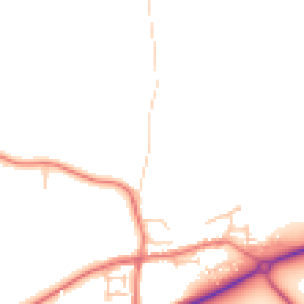 Daytime road noise heatmap for TS27 3AR