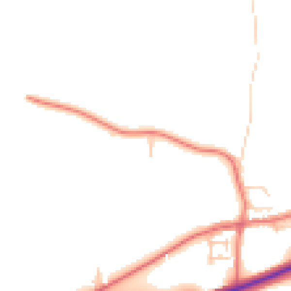 Daytime road noise heatmap for TS27 3AT