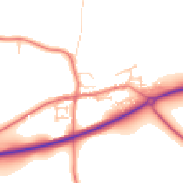 Daytime road noise heatmap for TS27 3AW