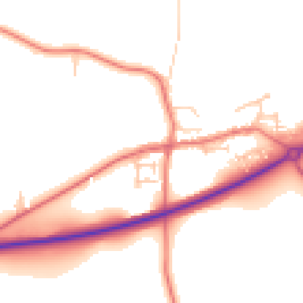 Daytime road noise heatmap for TS27 3AY