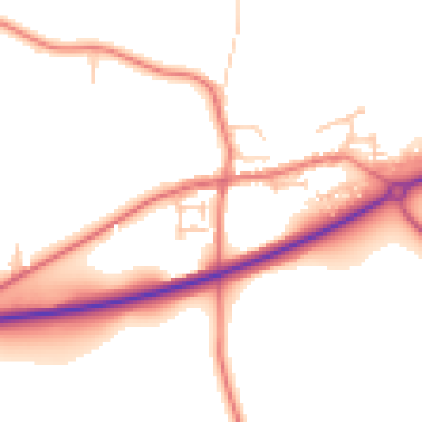 Daytime road noise heatmap for TS27 3BA