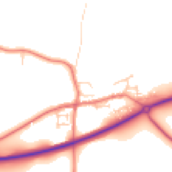 Daytime road noise heatmap for TS27 3BU