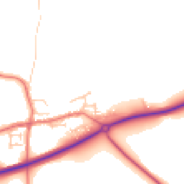 Daytime road noise heatmap for TS27 3BX