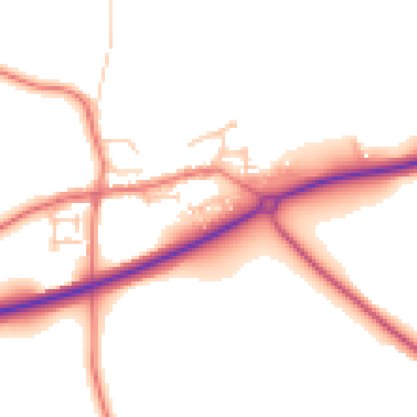 Daytime road noise heatmap for TS27 3BY