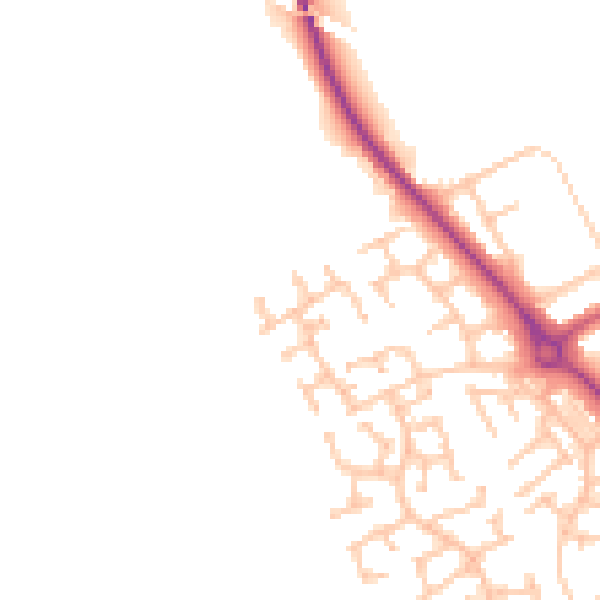 Daytime road noise heatmap for TS27 3JW