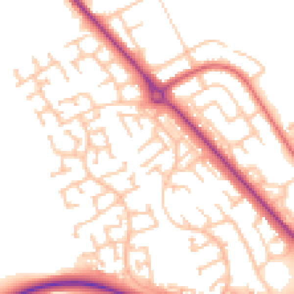 Daytime road noise heatmap for TS27 3PY