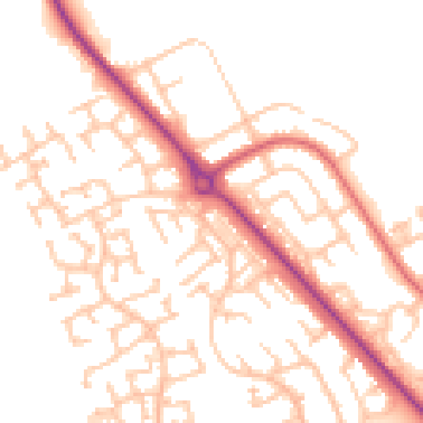 Daytime road noise heatmap for TS27 3QA