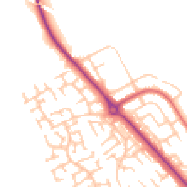 Daytime road noise heatmap for TS27 3QG